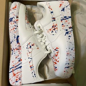 Custom splatter paint Air Force 1s